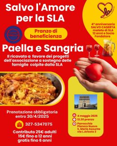 VOLANTINO PRANZO PAELLA X BENEFICIENZA 4/5/2025