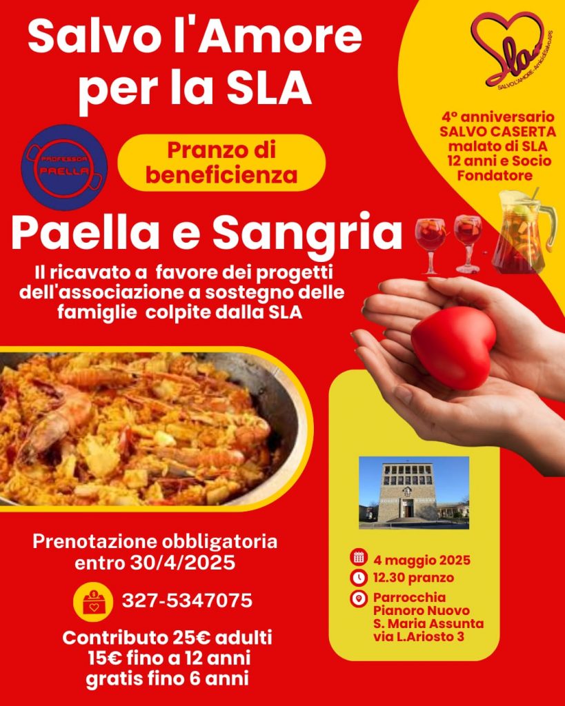 VOLANTINO PRANZO PAELLA X BENEFICIENZA 4/5/2025
